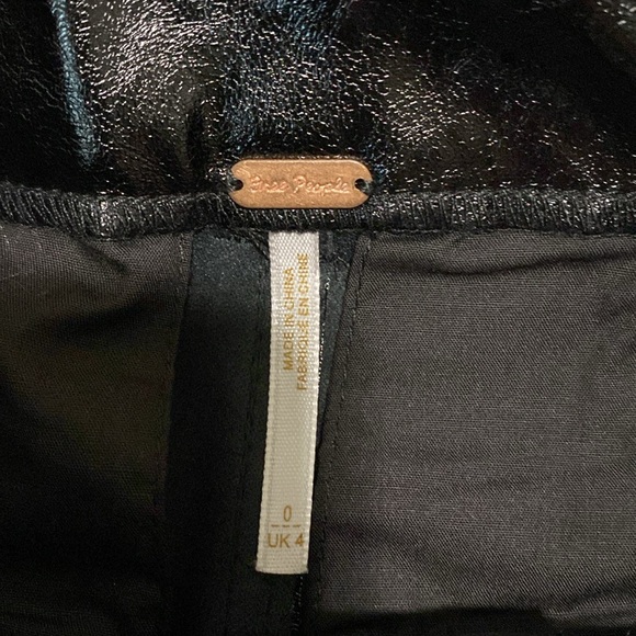 Free People Star Crossed Lovers Patent Leather Straight Leg Pants - Picture 10 of 11